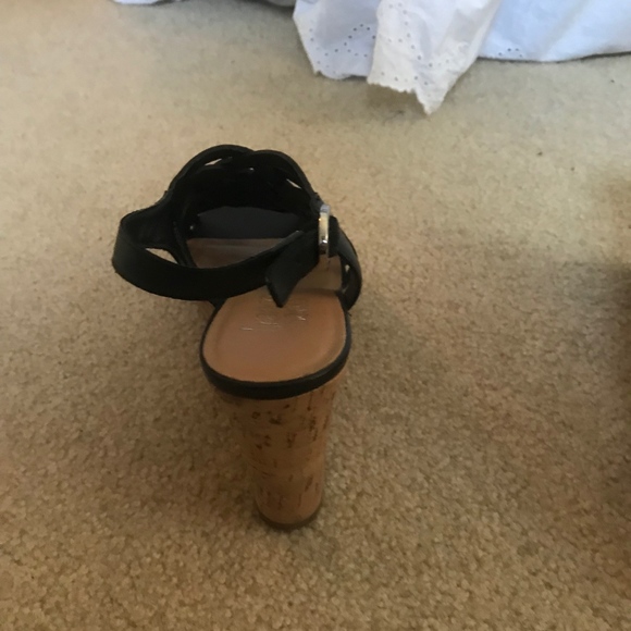 Franco Sarto Black Strappy Wedges - Picture 3 of 3